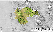 Satellite 3D Map of Rayon, lighten, desaturated