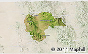 Satellite 3D Map of Rayon, lighten