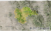 Satellite 3D Map of Rayon, semi-desaturated