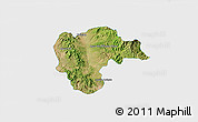Satellite 3D Map of Rayon, single color outside