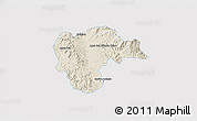 Shaded Relief 3D Map of Rayon, single color outside