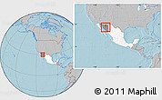 Gray Location Map of Rayon, highlighted country, highlighted parent region, within the entire country, hill shading