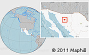 Gray Location Map of Rayon, highlighted country, hill shading