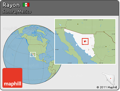 Savanna Style Location Map of Rayon, highlighted parent region