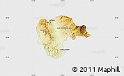 Physical Map of Rayon, single color outside