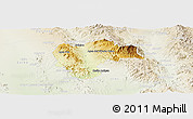 Physical Panoramic Map of Rayon, lighten