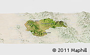 Satellite Panoramic Map of Rayon, lighten