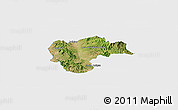 Satellite Panoramic Map of Rayon, single color outside
