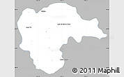 Gray Simple Map of Rayon, single color outside