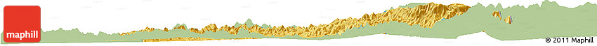 Savanna Style Horizon Map of Rosario, single color outside