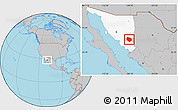Gray Location Map of Rosario, highlighted parent region