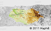 Physical Panoramic Map of Rosario, lighten, desaturated