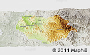 Physical Panoramic Map of Rosario, lighten, semi-desaturated