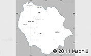 Gray Simple Map of Rosario, single color outside