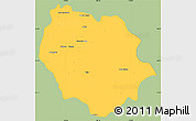 Savanna Style Simple Map of Rosario, single color outside