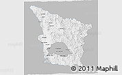 Gray 3D Map of Sahuaripa, single color outside