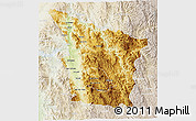 Physical 3D Map of Sahuaripa, lighten
