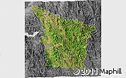 Satellite 3D Map of Sahuaripa, desaturated