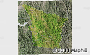Satellite 3D Map of Sahuaripa, semi-desaturated