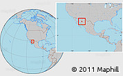 Gray Location Map of Sahuaripa, within the entire country