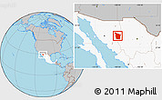 Gray Location Map of Sahuaripa, highlighted country