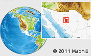 Physical Location Map of Sahuaripa, highlighted country
