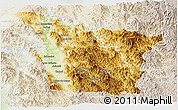 Physical Panoramic Map of Sahuaripa, lighten