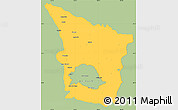 Savanna Style Simple Map of Sahuaripa, single color outside