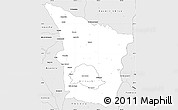 Silver Style Simple Map of Sahuaripa