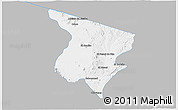 Gray 3D Map of Saric, single color outside