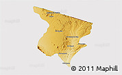 Physical 3D Map of Saric, cropped outside