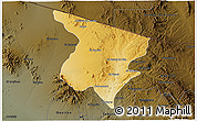 Physical 3D Map of Saric, darken