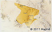 Physical 3D Map of Saric, lighten