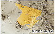 Physical 3D Map of Saric, semi-desaturated
