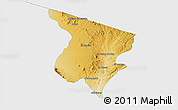 Physical 3D Map of Saric, single color outside