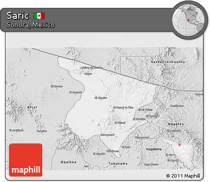 Silver Style 3D Map of Saric