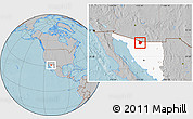 Gray Location Map of Saric, highlighted parent region, hill shading