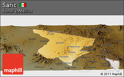 Physical Panoramic Map of Saric, darken