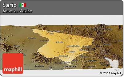 Physical Panoramic Map of Saric, darken