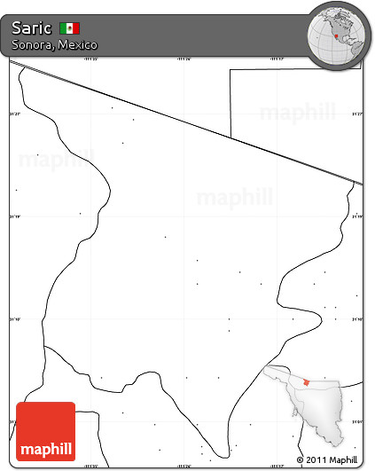 Blank Simple Map of Saric, no labels