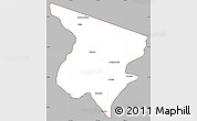 Gray Simple Map of Saric, cropped outside