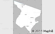 Gray Simple Map of Saric, single color outside