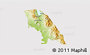 Physical 3D Map of Soyopa, cropped outside