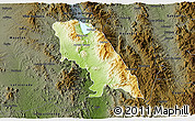 Physical 3D Map of Soyopa, darken