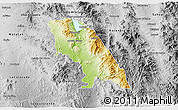 Physical 3D Map of Soyopa, desaturated