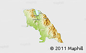 Physical 3D Map of Soyopa, single color outside