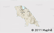 Shaded Relief 3D Map of Soyopa, single color outside