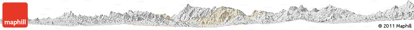 Shaded Relief Horizon Map of Soyopa, desaturated