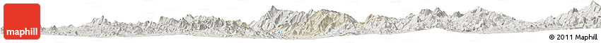 Shaded Relief Horizon Map of Soyopa, semi-desaturated