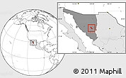 Blank Location Map of Soyopa, highlighted country, highlighted parent region